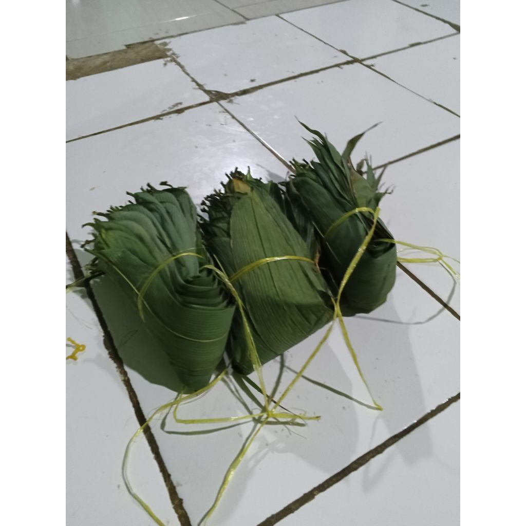 

50 lembar daun bambu bakcang seribu mangpaat bisa untuk bungkus makanan kueh dll fresh ukuran 6-7