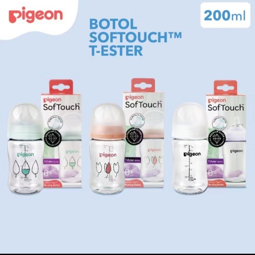 Pigeon Premium Care SofTouch T-Ester Bottle 200 ML 300ML