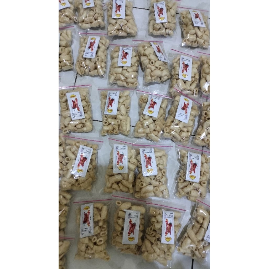 

paket usaha kerupuk makaroni+sambel isi 50pcs