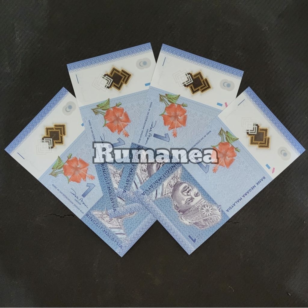 Ringgit Malaysia Uang Asing Pecahan 1 One Ringgit Polymer