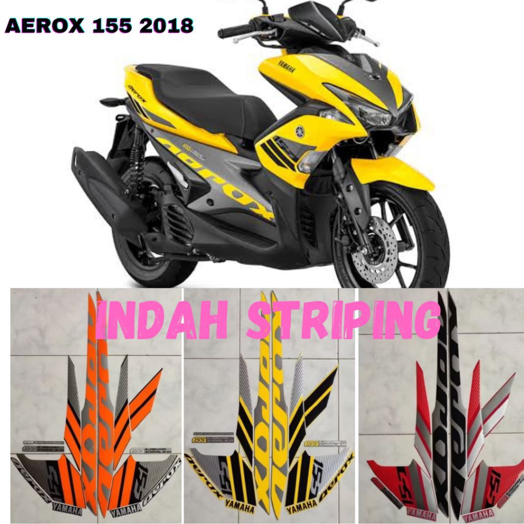 Striping Stiker List Motor Yamaha Aerox 155 Tahun 2017 2018  Full Body
