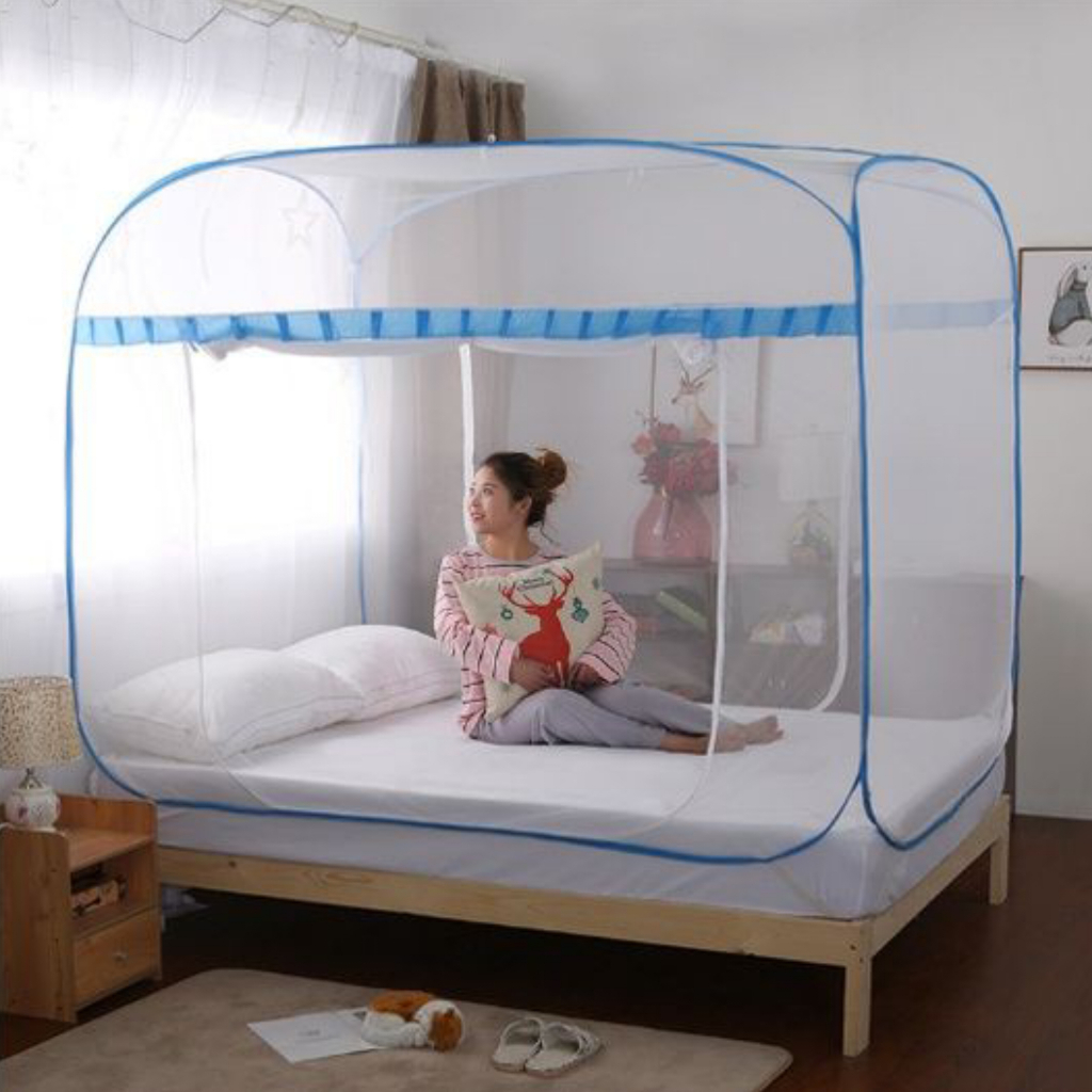 Kelambu Tidur Portable 160X200 180X200 200X200 Kelambu Lipat Kelambu Tempat Tidur Dewasa Anti Nyamuk