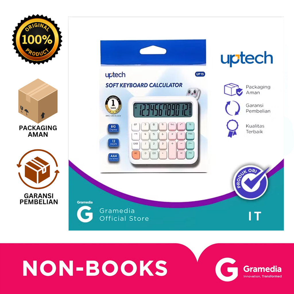 

Gramedia Bali - UPTECH SOFT KEYBOARD CALCULATOR CANDY WHITE UP15