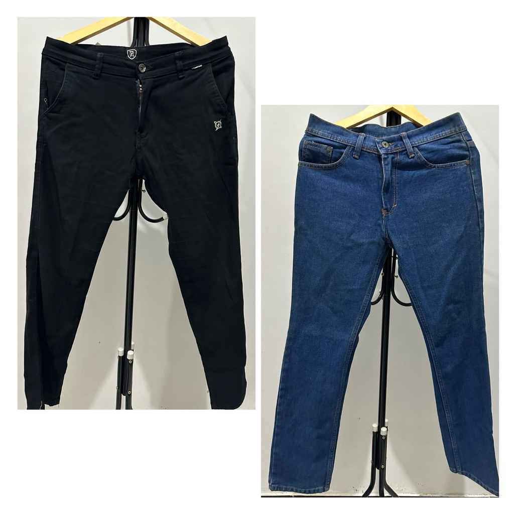 Preloved Celana Jeans Cowok/Jins Cowok/Jeans Hitam/Jeans Biru/Jeans Abu-abu/Jins/Pakaian Pria-Cowok/