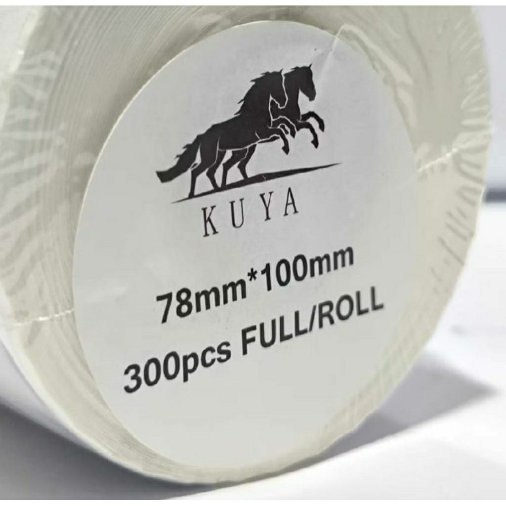 

Label Thermal 78x100mm isi 300lmbar/roll brand kuya