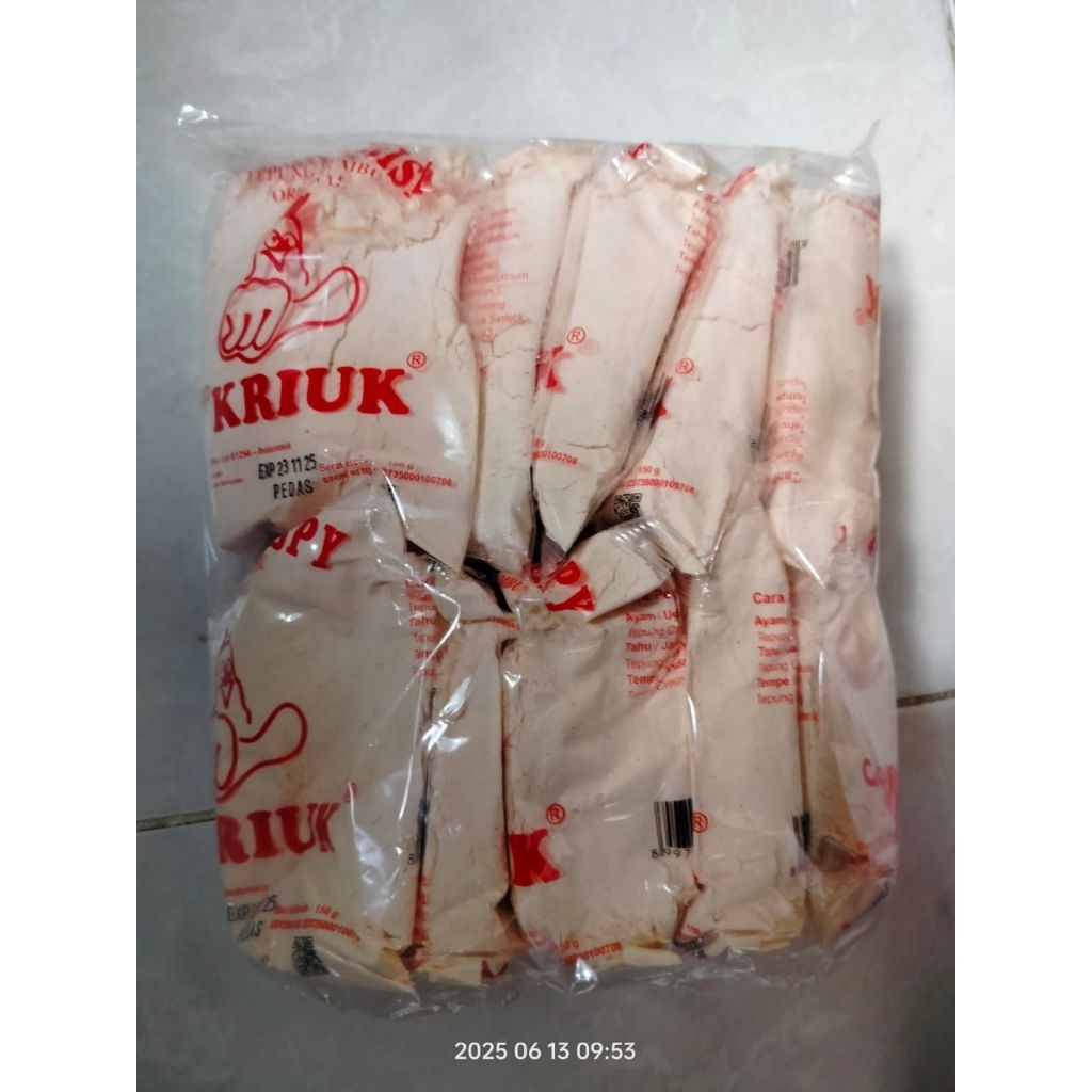 

Tepung Crispy Kriuk Asli 150gr 1 Ball Isi 10