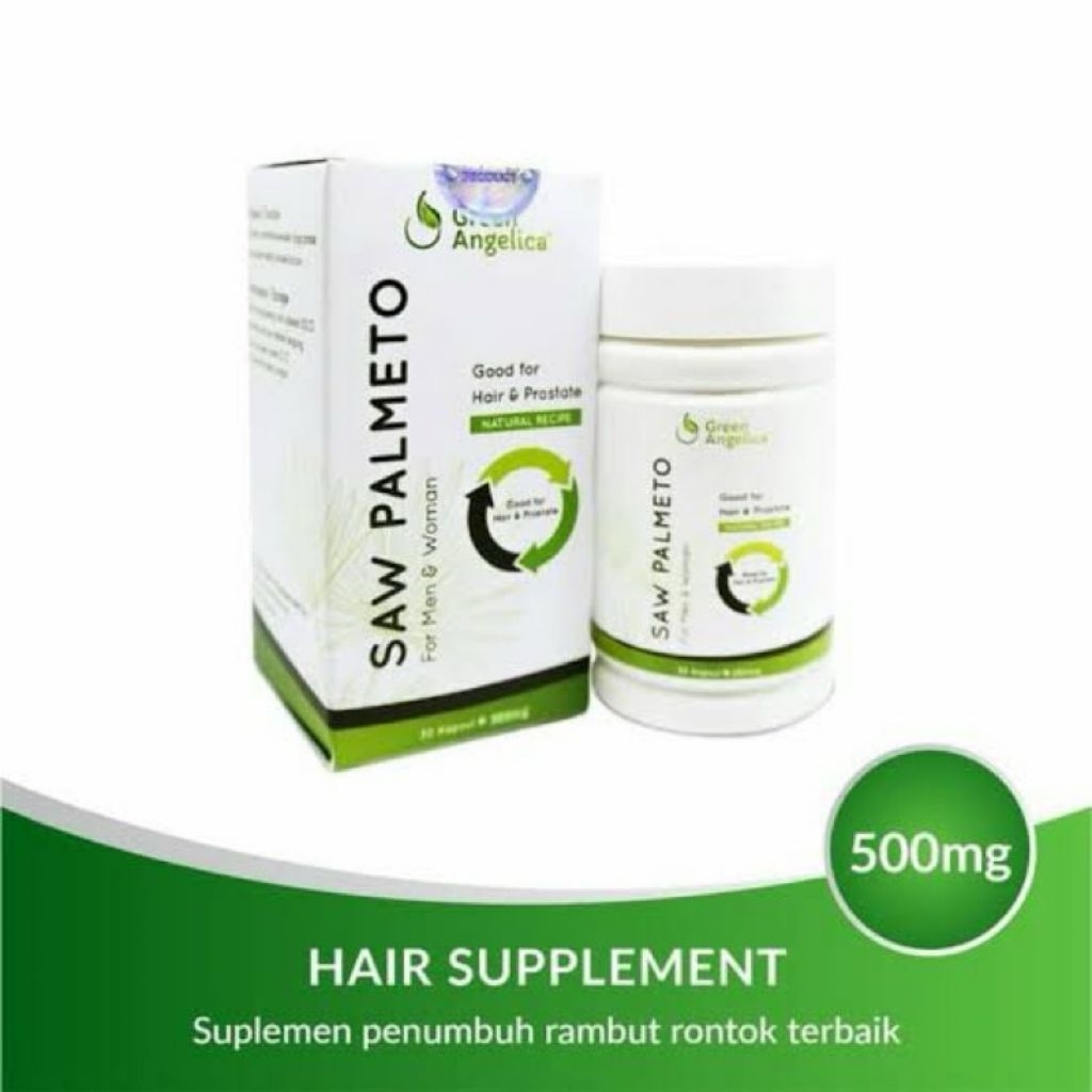 SAW PALMETO Green Angelica Suplemen Rambut Original Obat Herbal Saw Palmetto Bpom