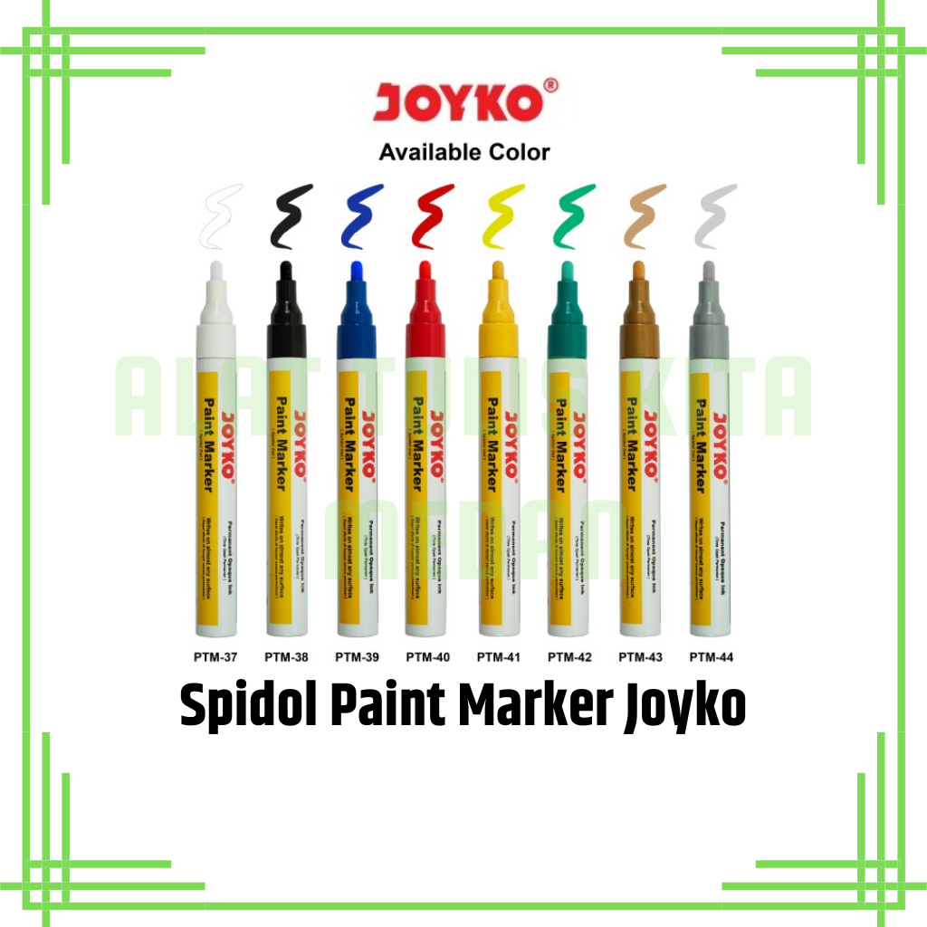 

(1 Pcs) Spidol Paint Marker Joyko Color / Cat Permanent Warna Joyko Gold Silver Putih