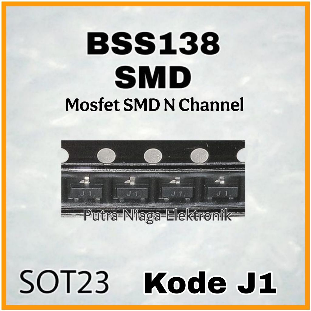 Mosfet J1 BSS138 SMD SOT23 Power Mosfet N Channel BSS 138 Kode Marking J1