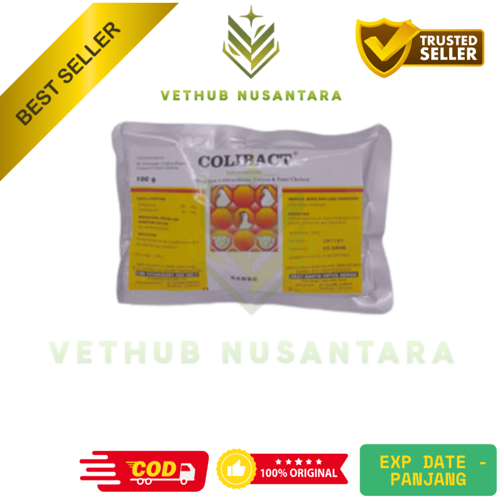 Colibact serbuk 100 gram obat untuk unggas ayam dan babi SANBE