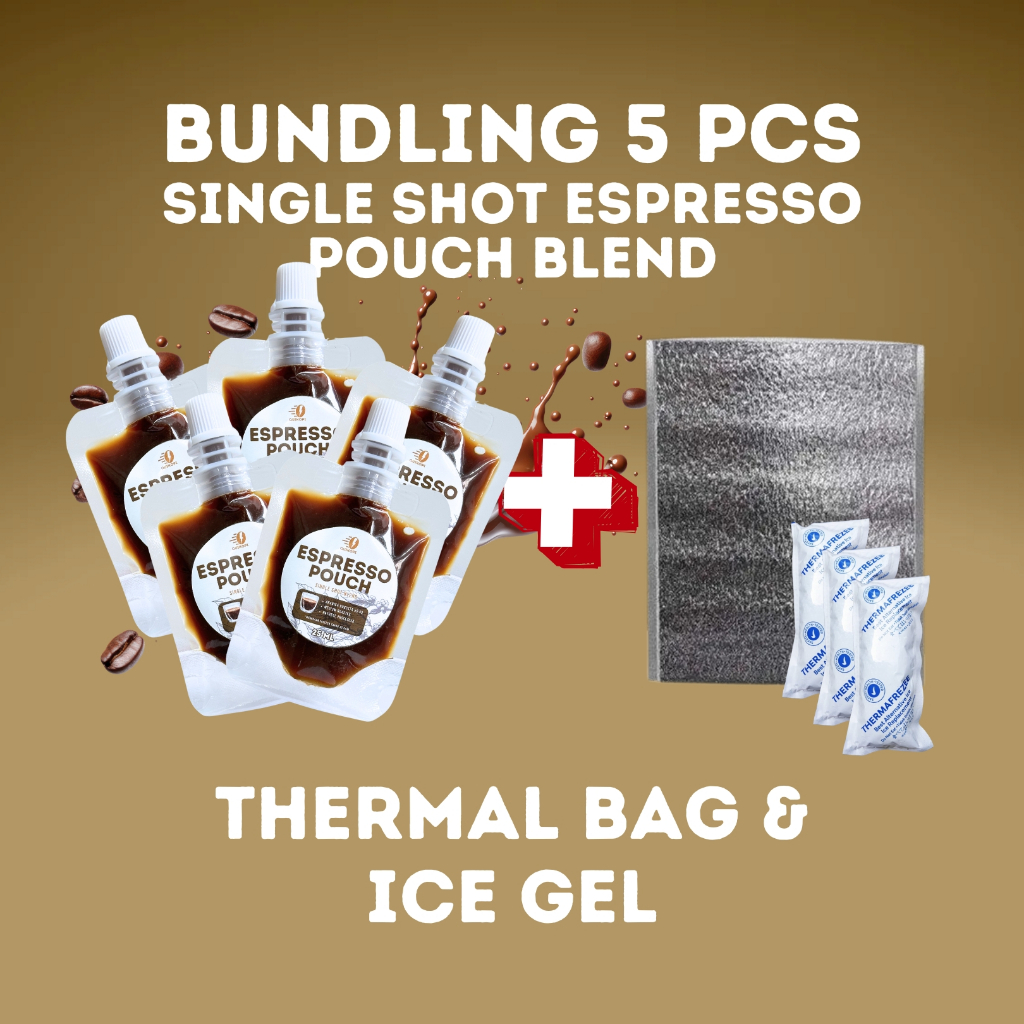 

QUIKOPI Bundling 5 Pcs Espresso Pouch Single Shot Blend Concentrated 100% konsentrasi Murni 25 ML