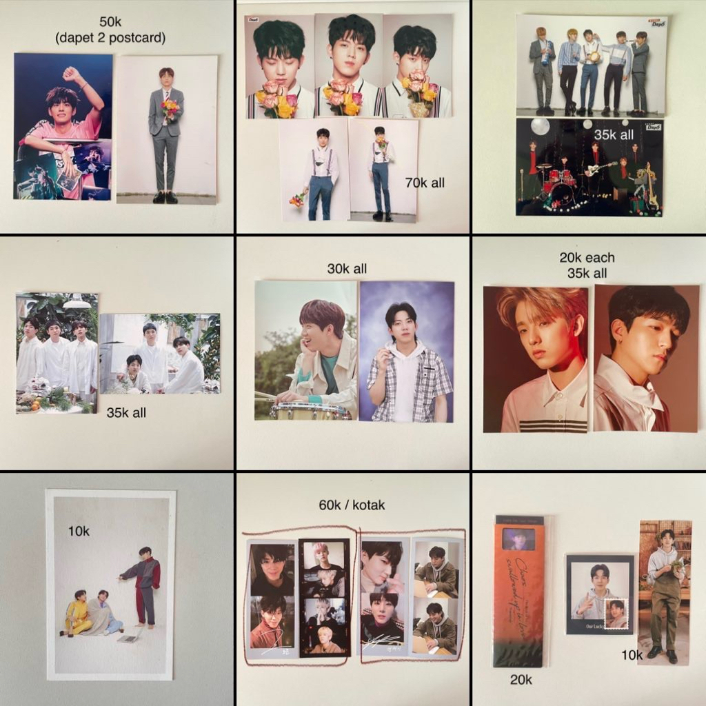 [clearsale] DAY6 official merch photocard postcard polaroid sungjin youngk wonpil dowoon jae