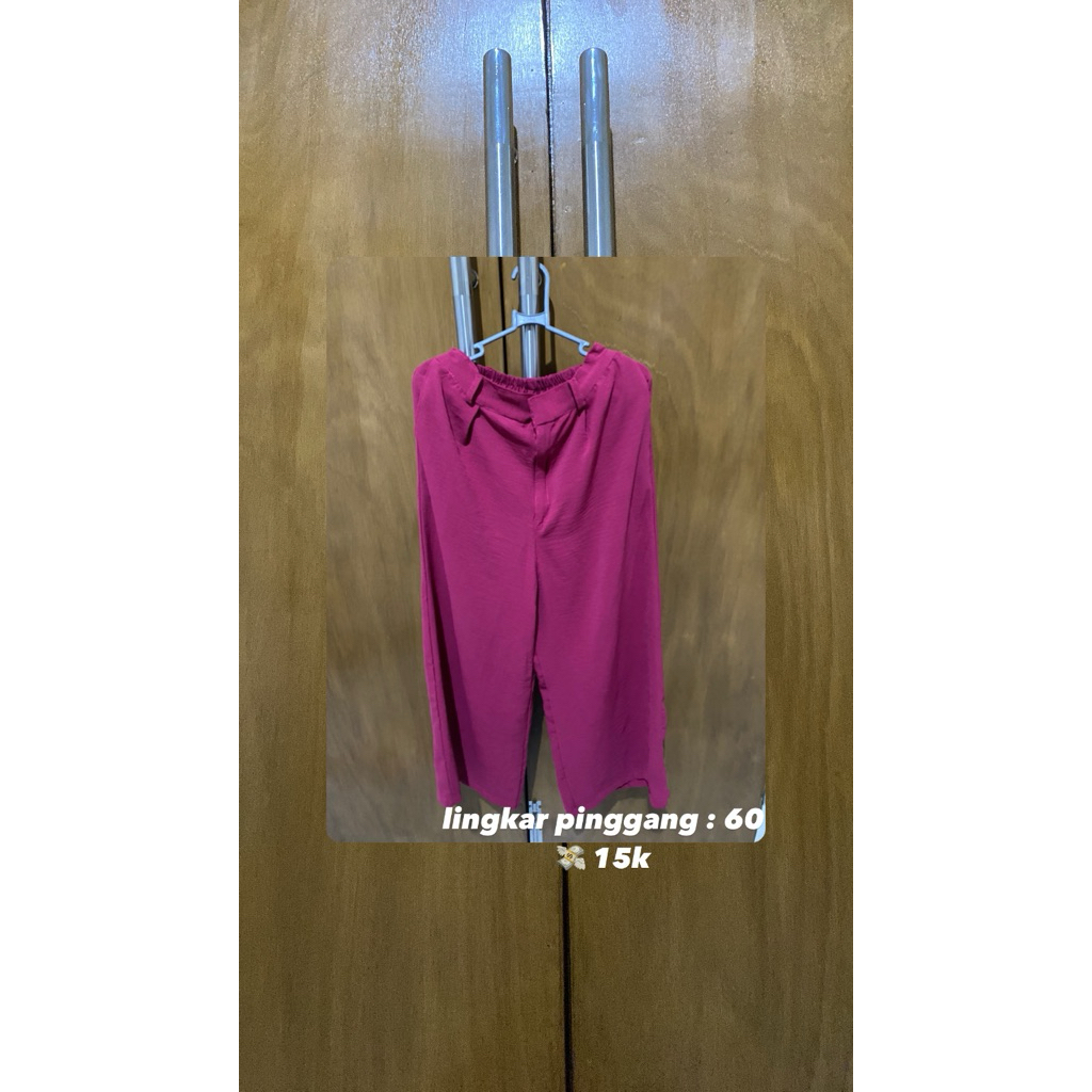 *CELANA KULOT PINK FANTA LINGKAR PINGGANG 60*