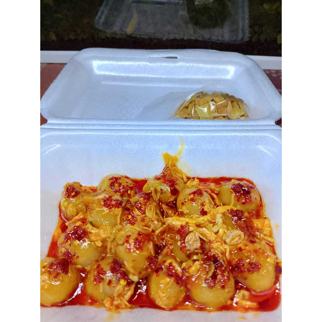 

cilok jebew mercon FROZEN pedas bonus keripik pangsit