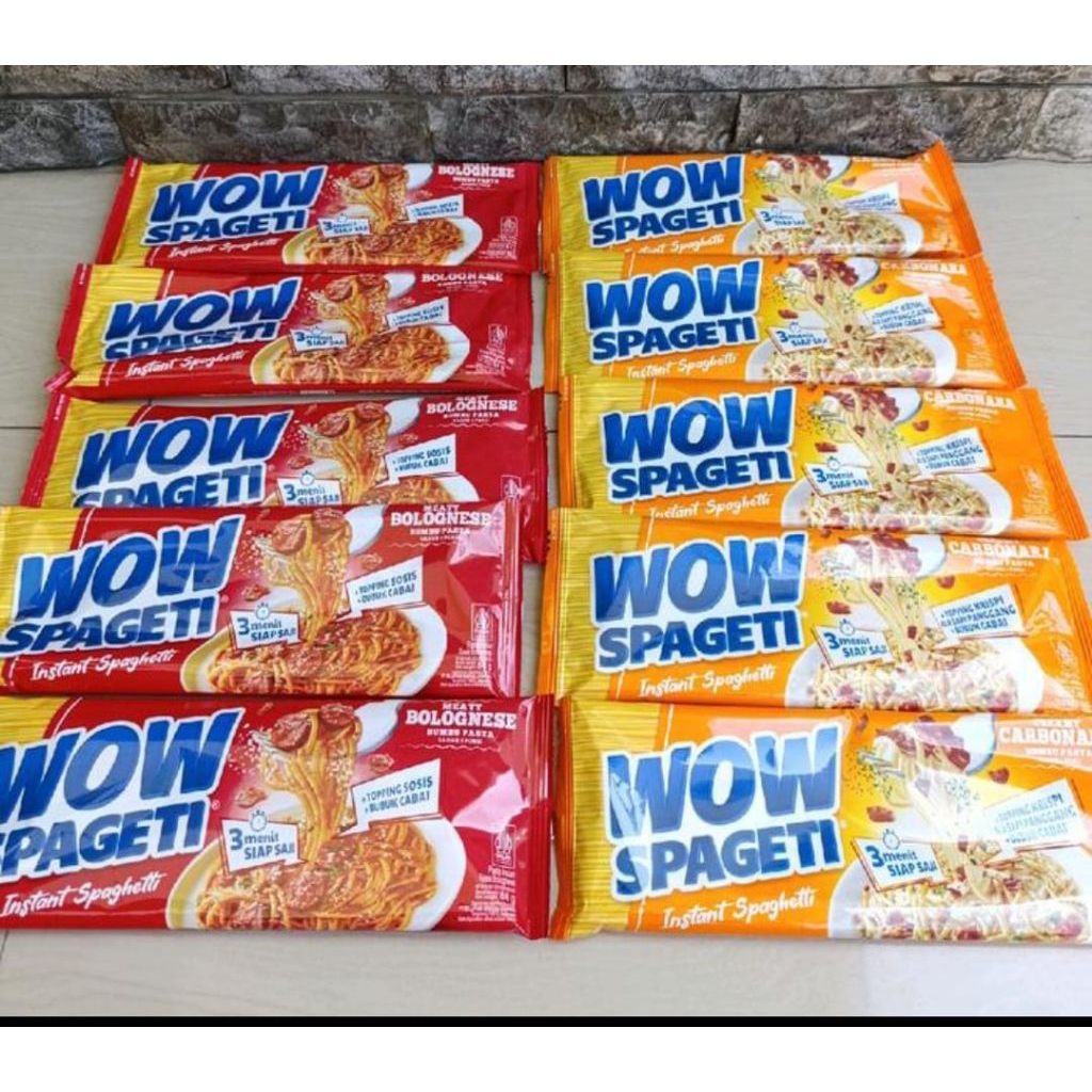 

Wow Spageti Paket 3 Pcs - Carbonara/Bolognese/Aglio Olio