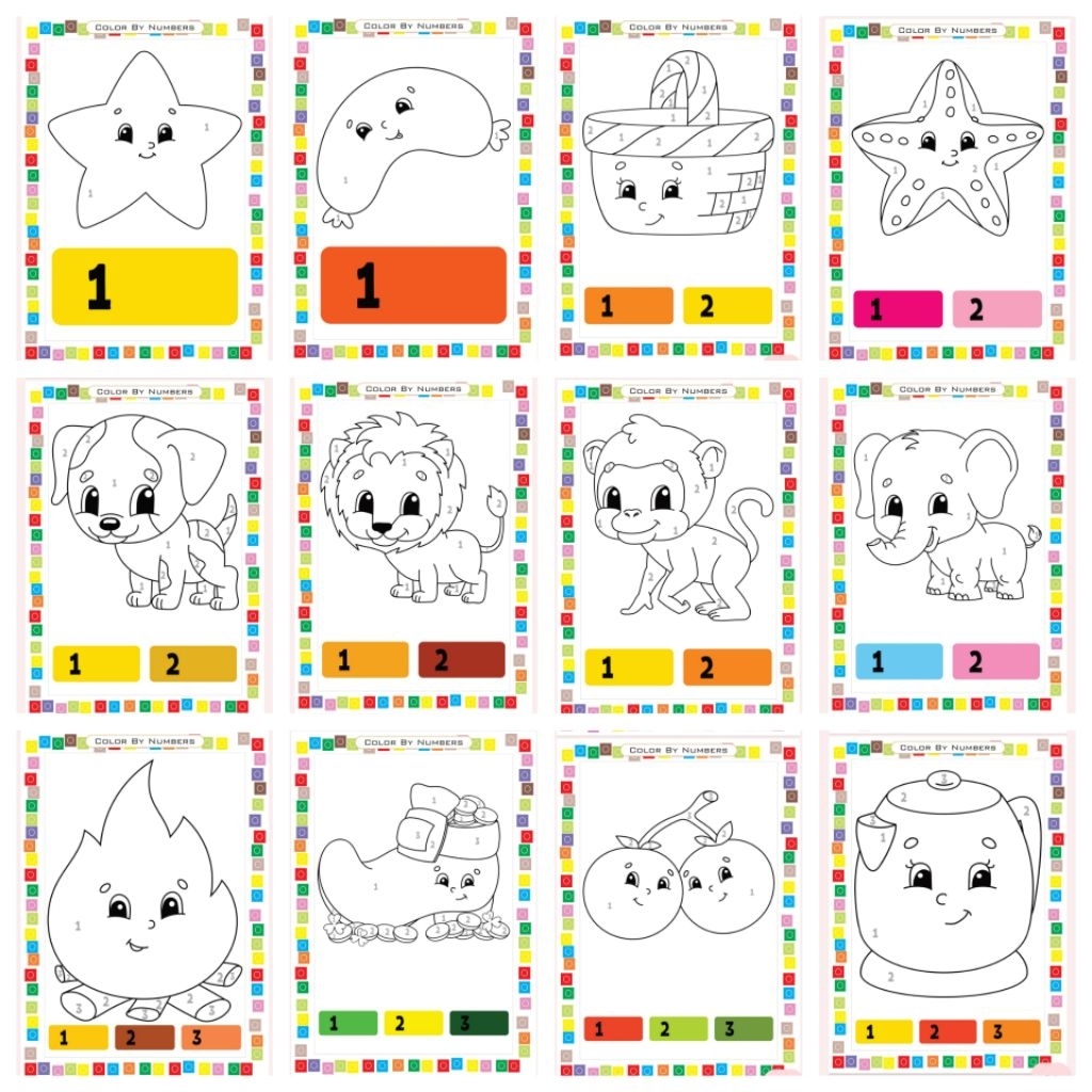 

mewarnai anak 12 lembar