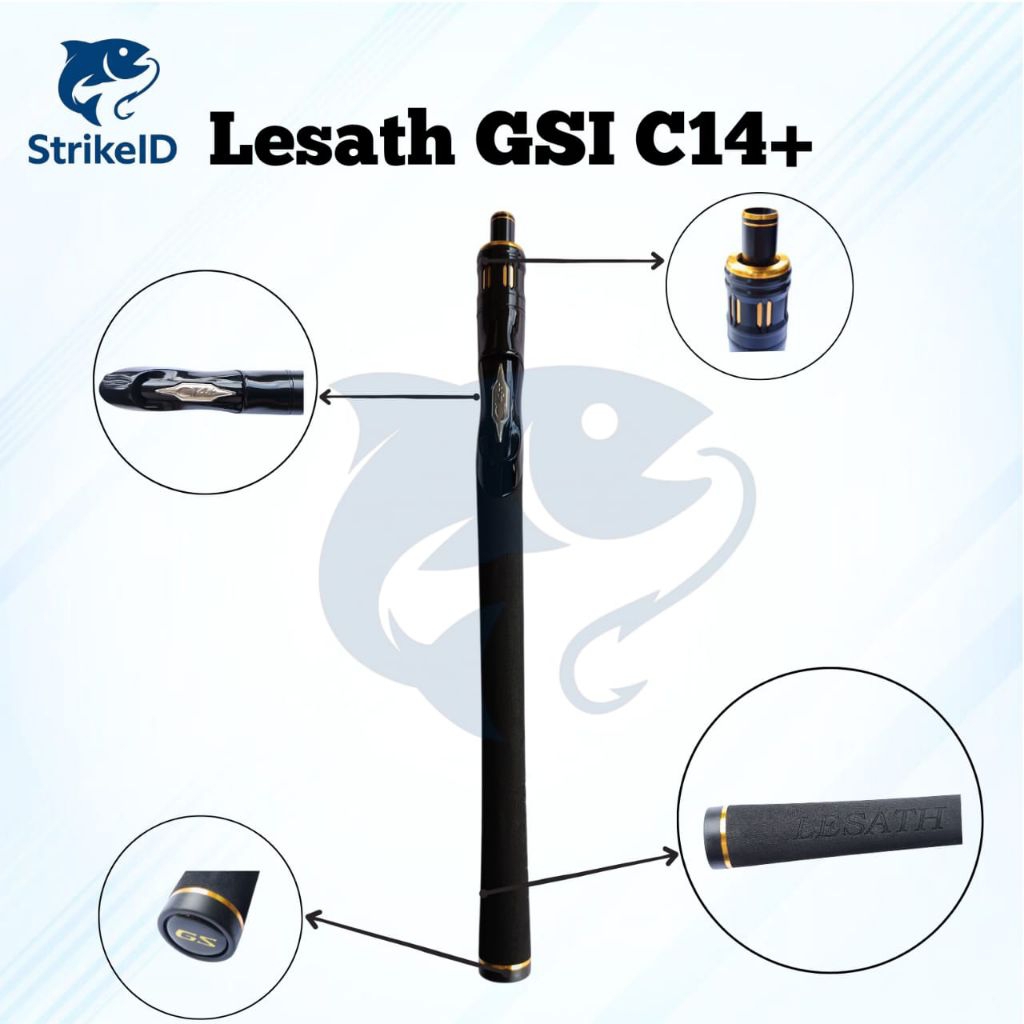 Handle Lesath GSI C14+ Joran Pancing Premium | gagang joran pancing | gagang joran custom