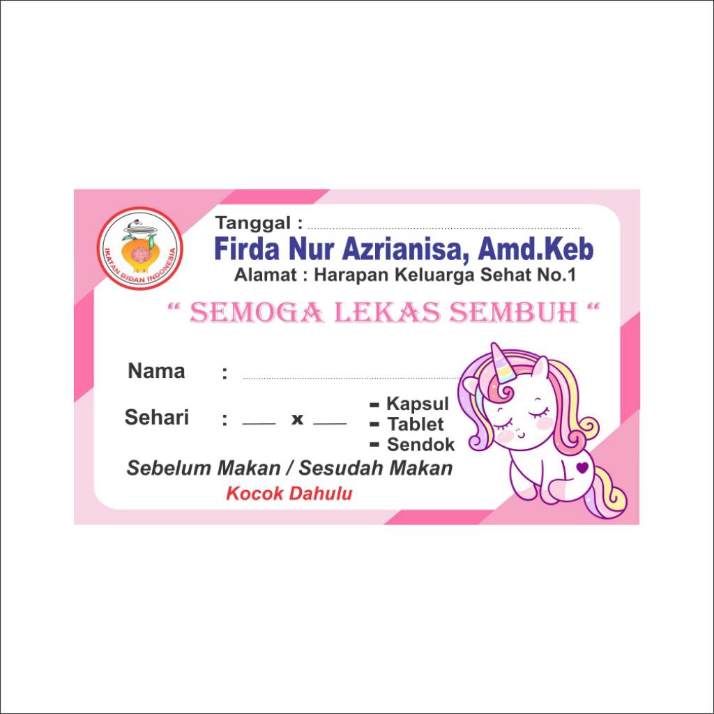 

STICKER OBAT KARAKTER custom Nama/Logo/Alamat ( isi 50 pcs )