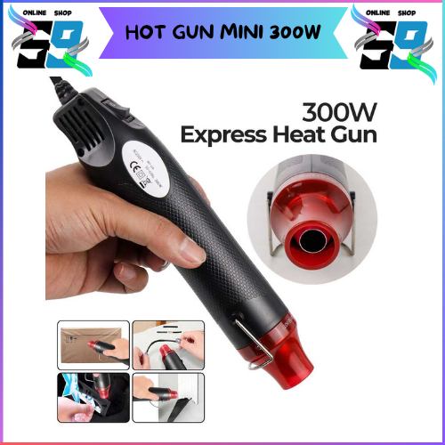 Heat Gun Mini Low Watt 300W Solder Uap Hot Gun Pemanas Stiker Plastic Elektric Hot Air Gun Vinyl 220