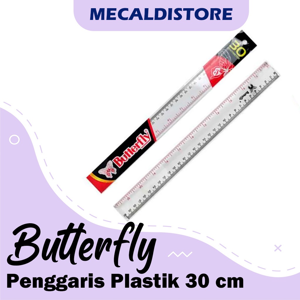 

Penggaris Plastik 30 cm Penggaris butterfly (1PCS)
