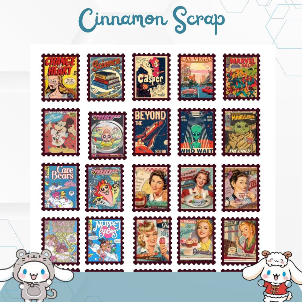 

Sticker Perangko Vintage Aesthetic Vol.1 (doff)