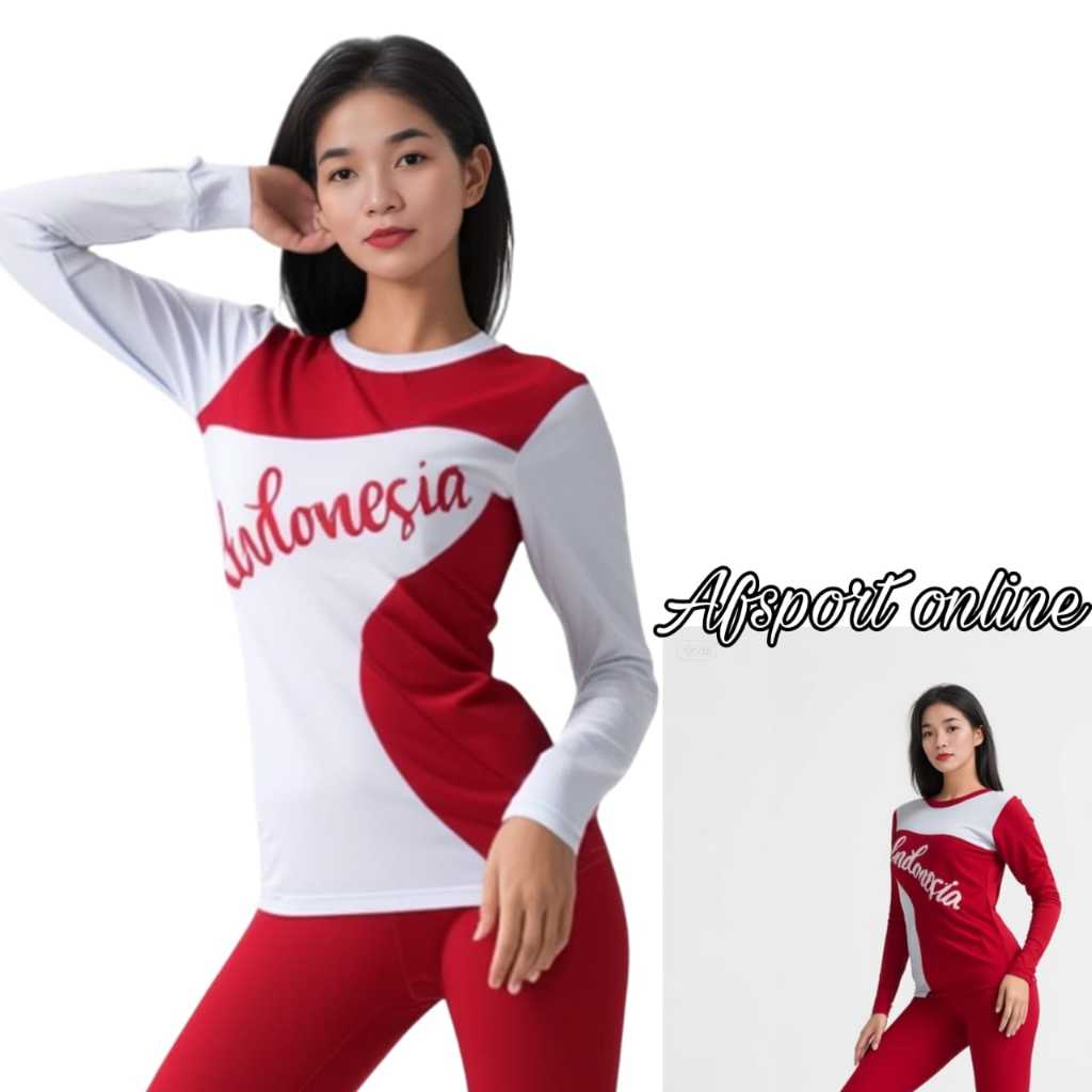 garuda merah putih baju senam olahraga senam zumba aerobik fitness