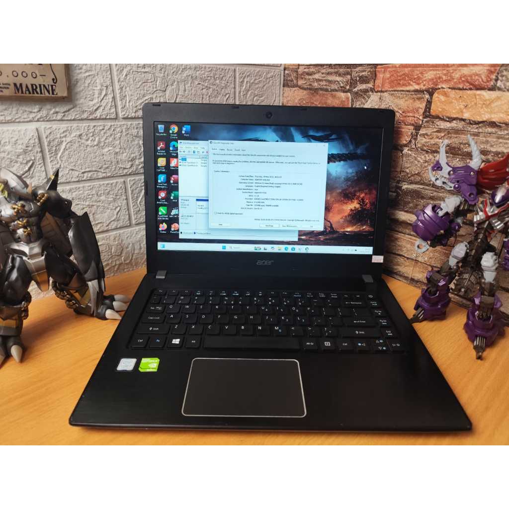 Laptop Windows Acer E5-476 i7 7500 8/256gb intel double vga