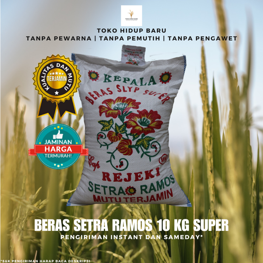 

BERAS SETRA RAMOS 10 KG SUPER HIGH QUALITY MURAH !