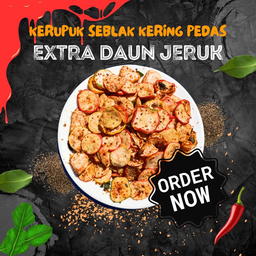 

D'KULAK'S - KERUPUK SEBLAK KERING PEDAS DAUN JERUK 1 KG
