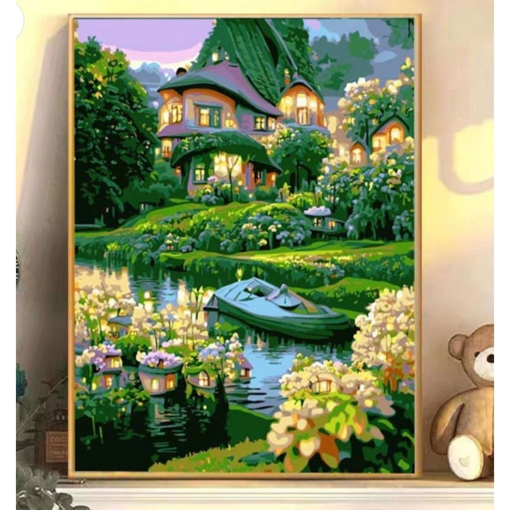 

30x40] Paint By Number Painting By Numbers Kit DIY Digital Oil Lukisan Canvas Scenery 2