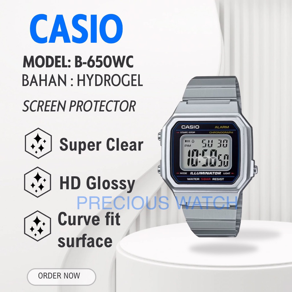 Antigores / Screen Protector Untuk Jam Tangan Casio B-650 B 650 B650 Hydrogel