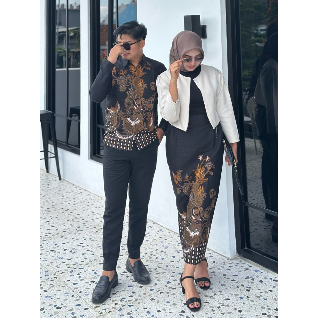COUPLE SET NAGA SOGAN BATIK FLORIST