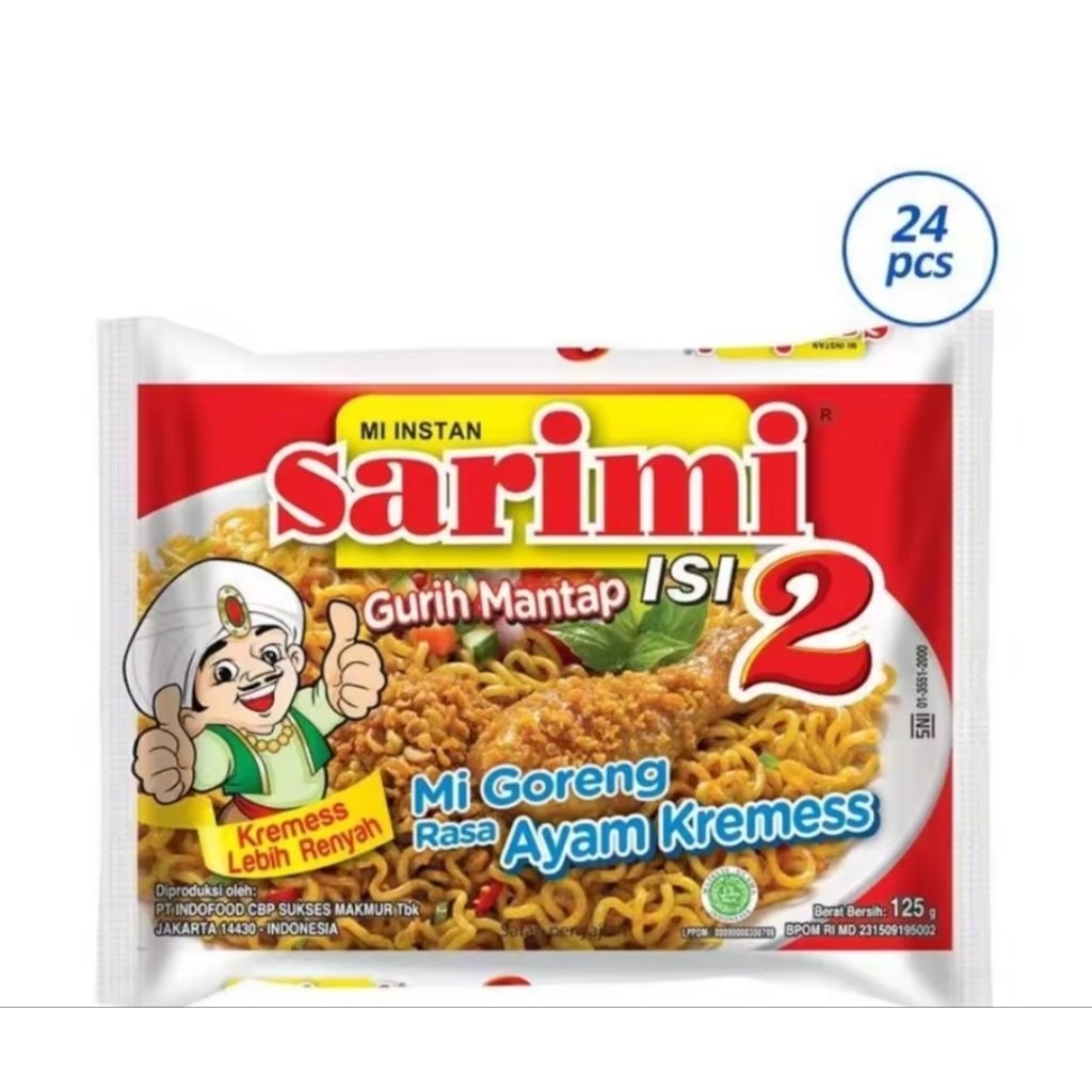 

Sarimi isi 2 Mi Goreng Ayam Kremes (24 pcs/125g/1 dus)