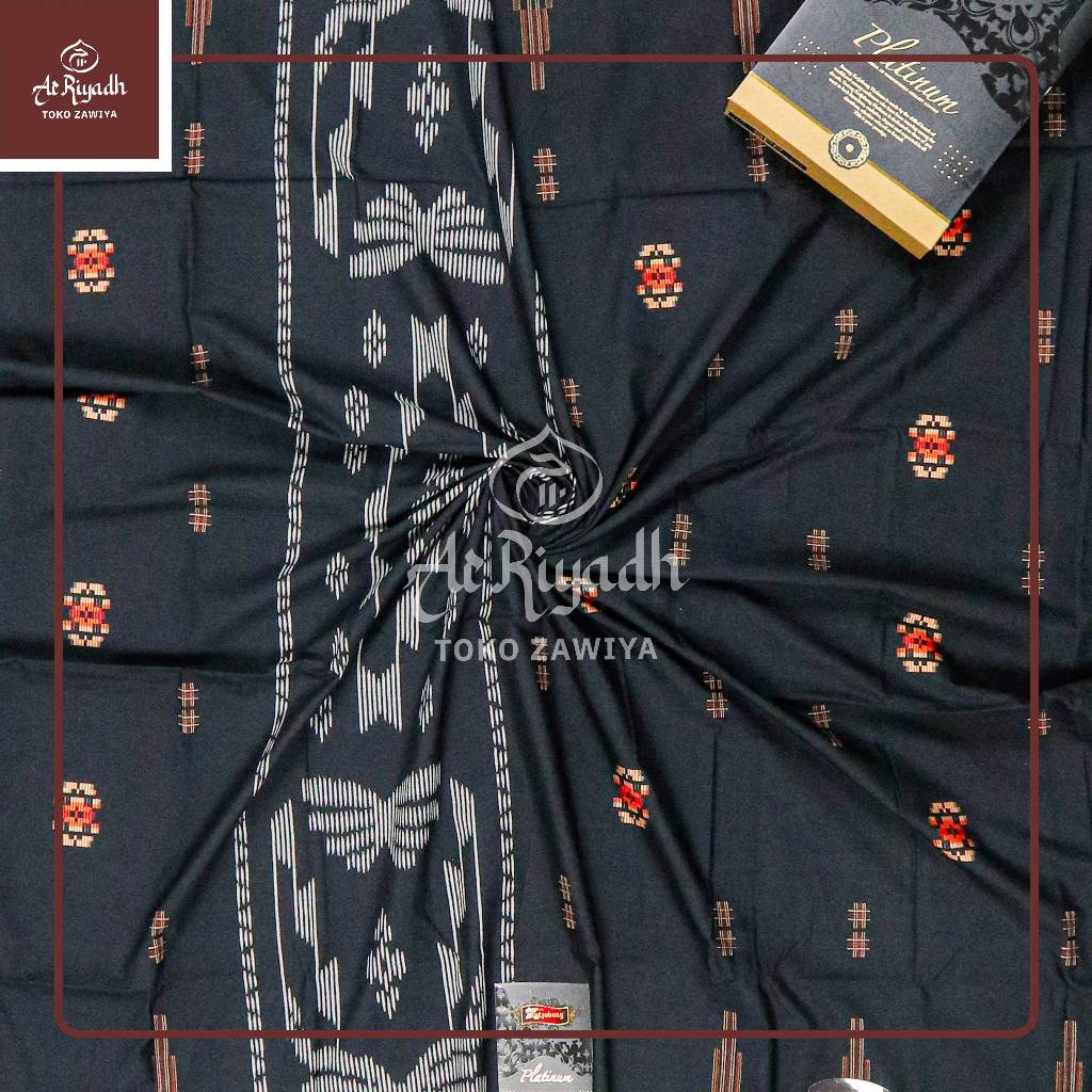 Sarung Ketjubung Platinum Motif SPP Hitam Putih