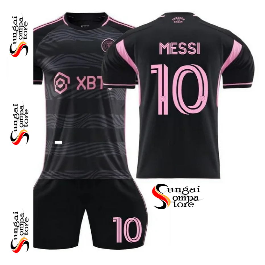 Setelan Baju Jersey Bola Anak Terbaru Miami Setelan Terbaru Messi 2024-2025