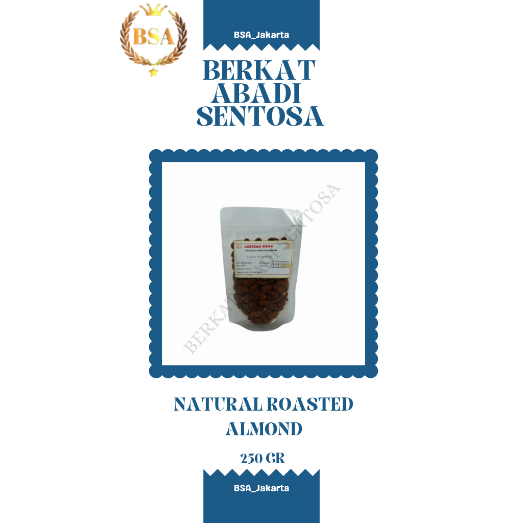 

NATURAL ROASTED ALMOND (250 GR)