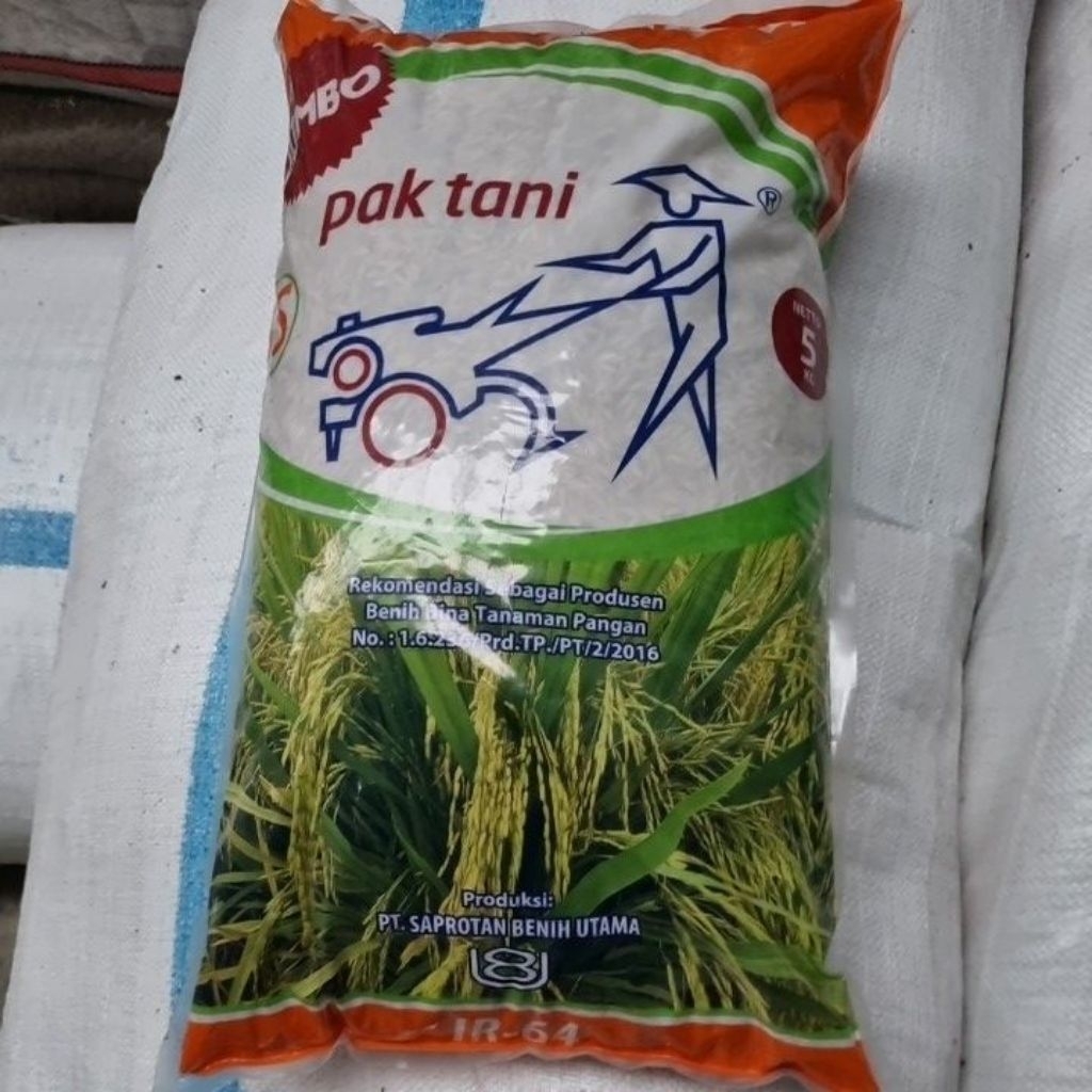 Benih Padi Ir 64 Jumbo Pak Tani 5kg exp 02/2026