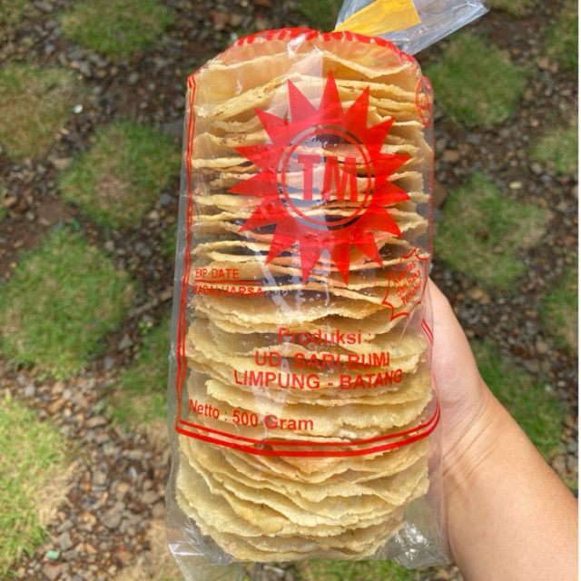 

Emping melinjo jumbo full kering siap goreng terlaris