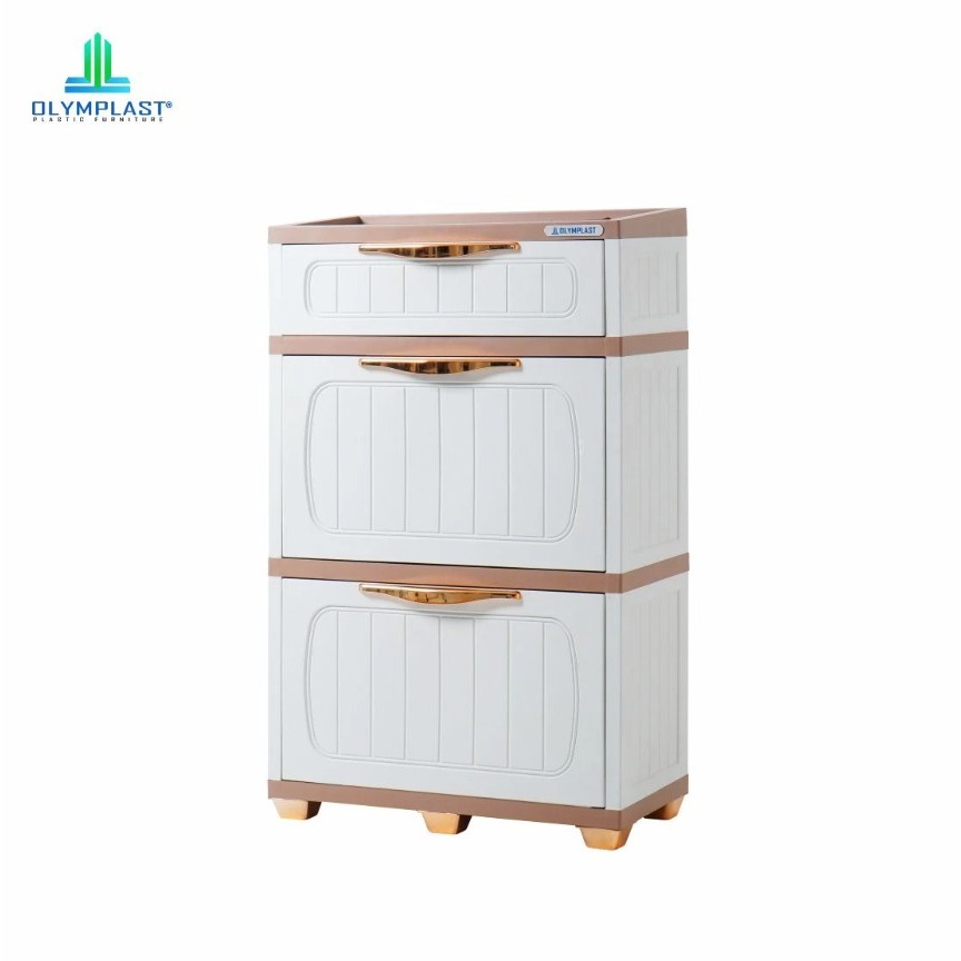 Rak Sepatu olymplast SRO 2W1L Flip rak Sepatu Minimalis Plastik anti rayap air dan jamur