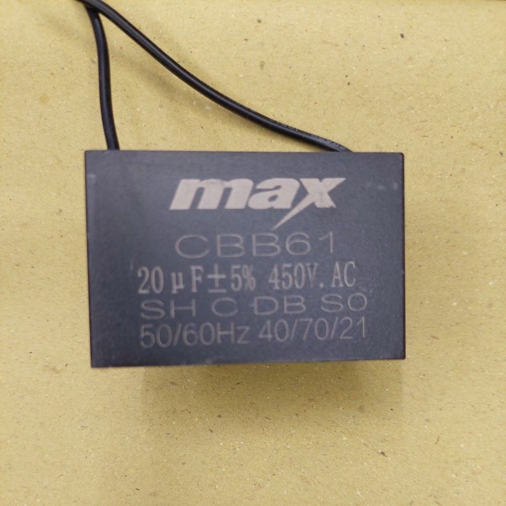 Kapasitor Capasitor  AC Kotak Hitam 20uf 450Volt / 20 UF 450V