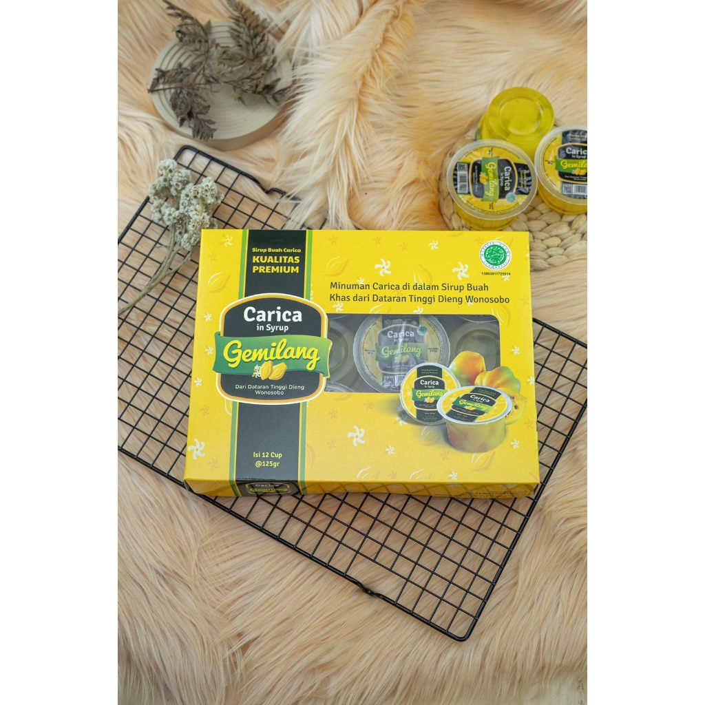 

Gemilang Carica isi 12 Cup BPOM Halal Segar Nikmat