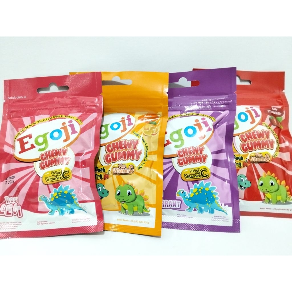 

Egoji Chewy Gummy Permen Kenyal Ekstrak buah goji berry Tinggi Vitamin C