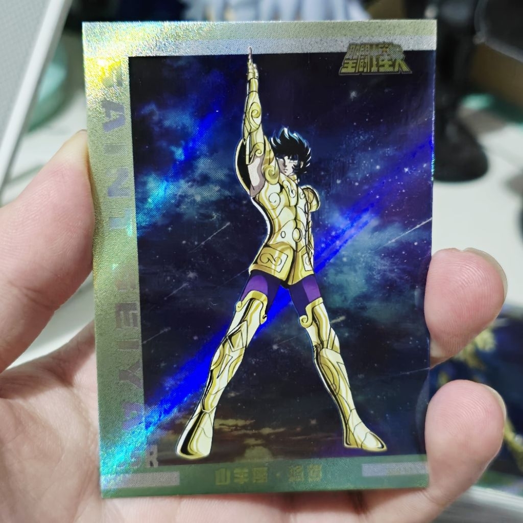 Capricorn Shura Kartu TCG CCG Saint Seiya Collectible SSR Tebal Card Hologram