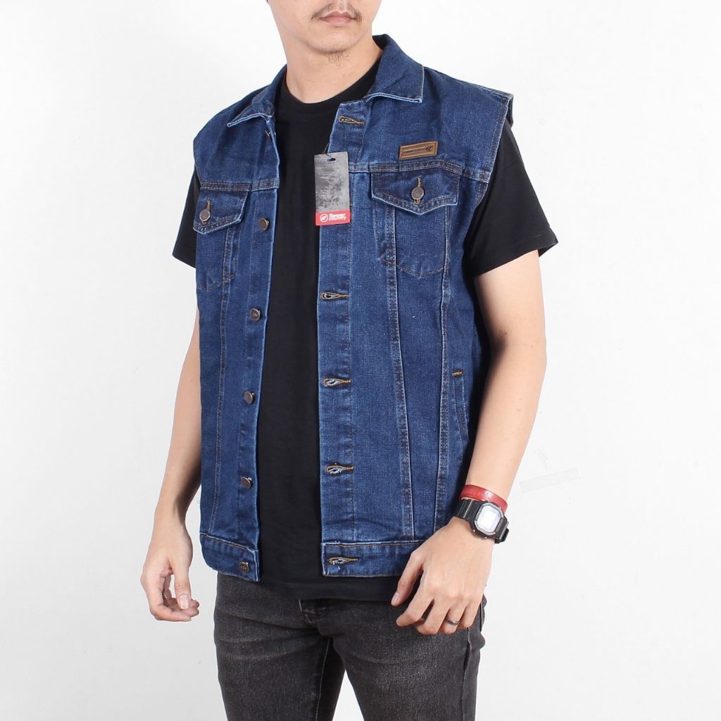 ROMPI JEANS DENIM PRIA WANITA/ VEST ROMPI PREMIUM JUMBO