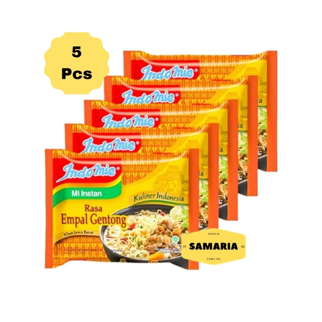 

Paket Bundling 5 Pcs Indomie Mi Kuah Instant Rasa Empal Gentong
