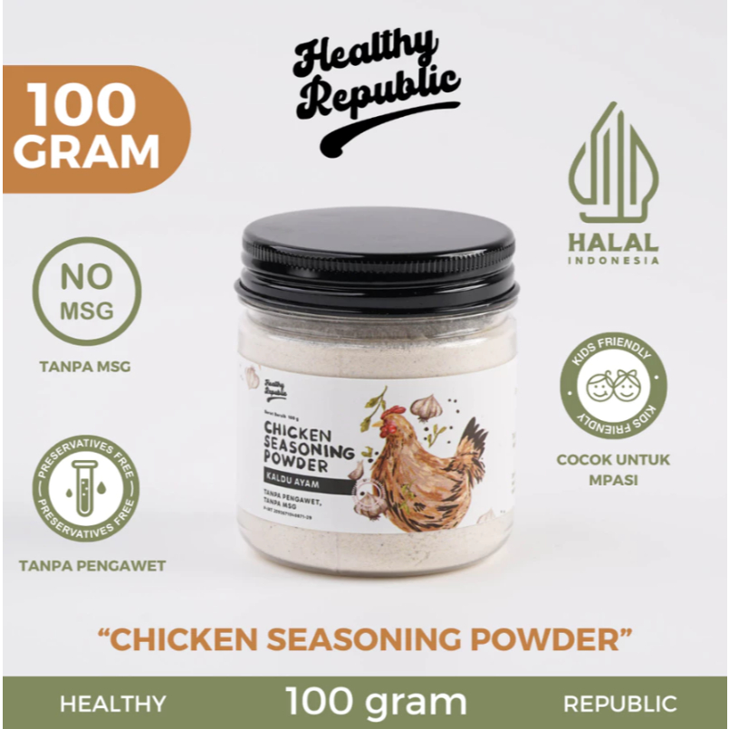 

Healthy Republic Chicken Seasoning Powder Kaldu Ayam MPASI 100 Gram | No MSG | Tanpa Pengawet