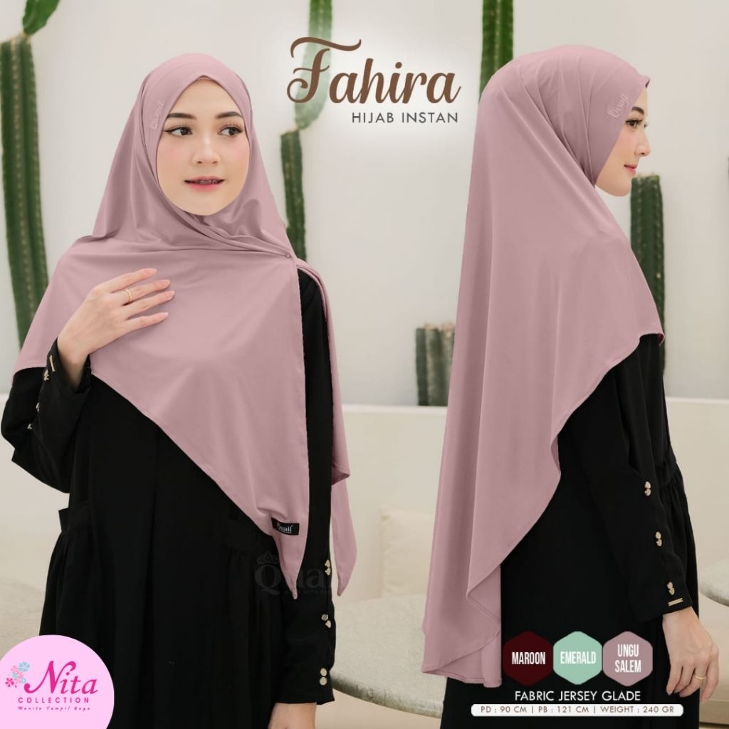 Fahira Hijab instant Jersey Glade Wanita non Pet Jumbo standart
