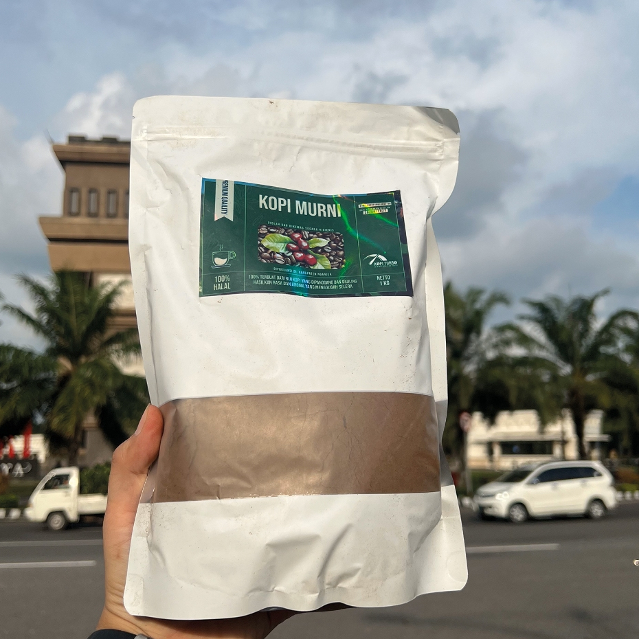 

Bubuk Kopi Murni 100% Isi 1KG Rasa Pahit Hitam Pekat Original KOPI-TURBO