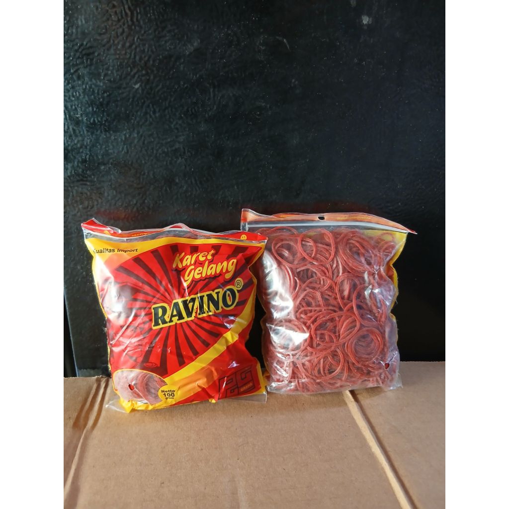 

karet gelang merah Ravino 100gr