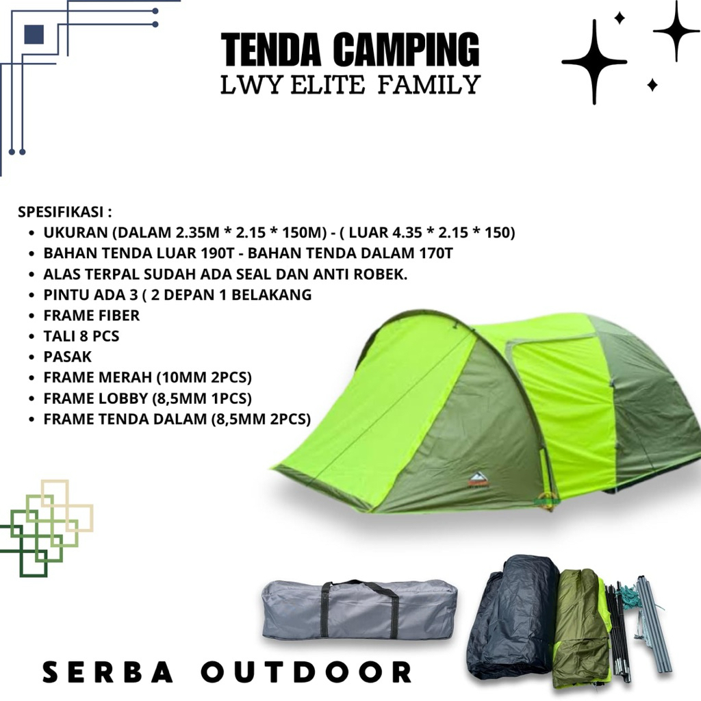 TENDA LWY ELITE FAMILY KAPASITAS 4-5P